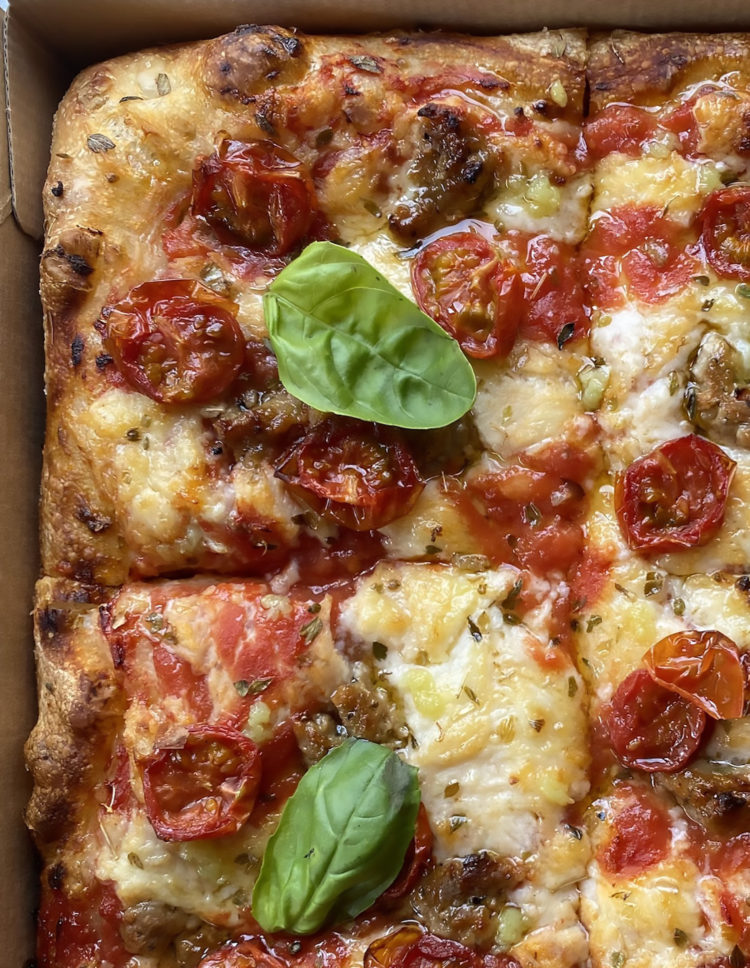 “MEAT FREE MONDAY” HOMECOMING VEGAN SICILIAN PIZZA