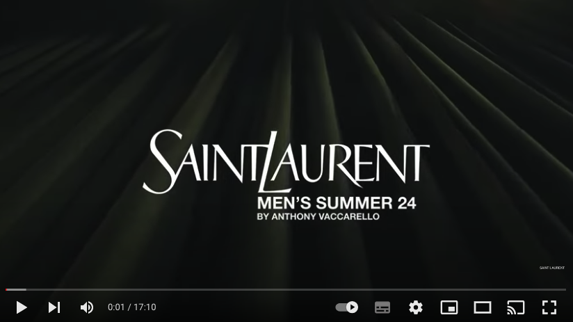 SAINT LAURENT MEN’S SUMMER 24 SHOW